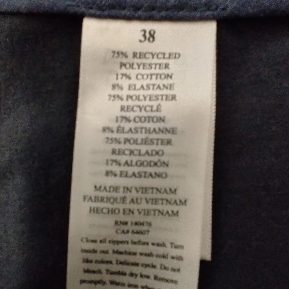Faherty Mens All Day Stretch Khaki Navy Blue Shorts 38